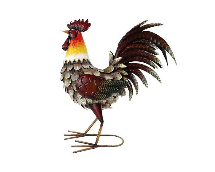 Alpine 19 Crimson Metal Rooster - JJJ384