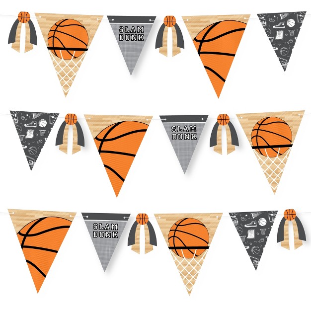 Big Dot Of Happiness Nothin x27 But Net Basketball Diy Baby Shower Or Birthday Party Pennant Garland Decoration Triangle Banner 30 Pieces