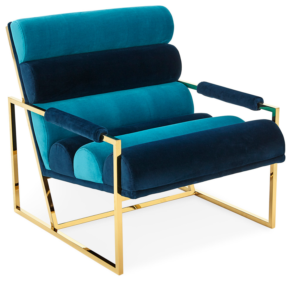 Channeled Goldfinger Lounge Chair   Contemporary   Armchairs And Accent Chairs   by Jonathan Adler  Houzz