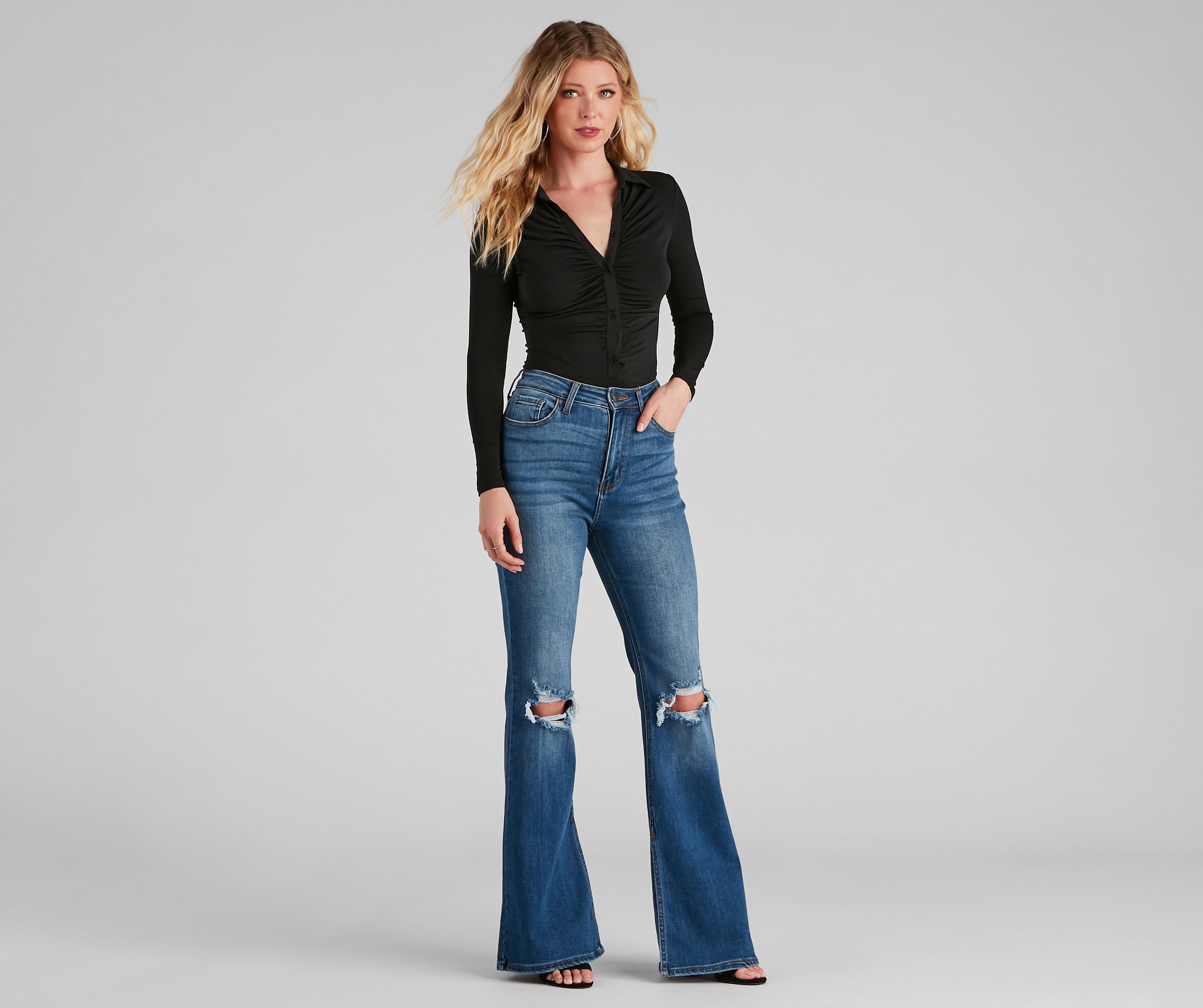 Cinch It To Me Button-Down Bodysuit