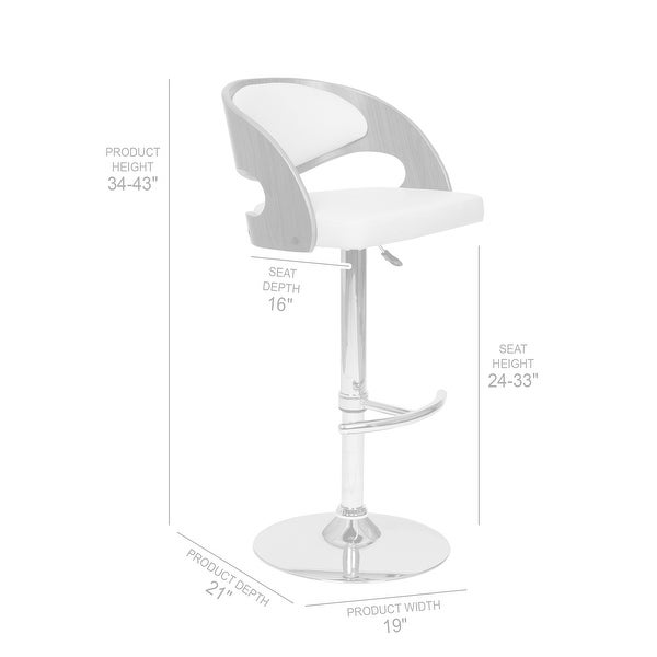 Malibu Swivel Barstool with Walnut Veneer and Chrome Base