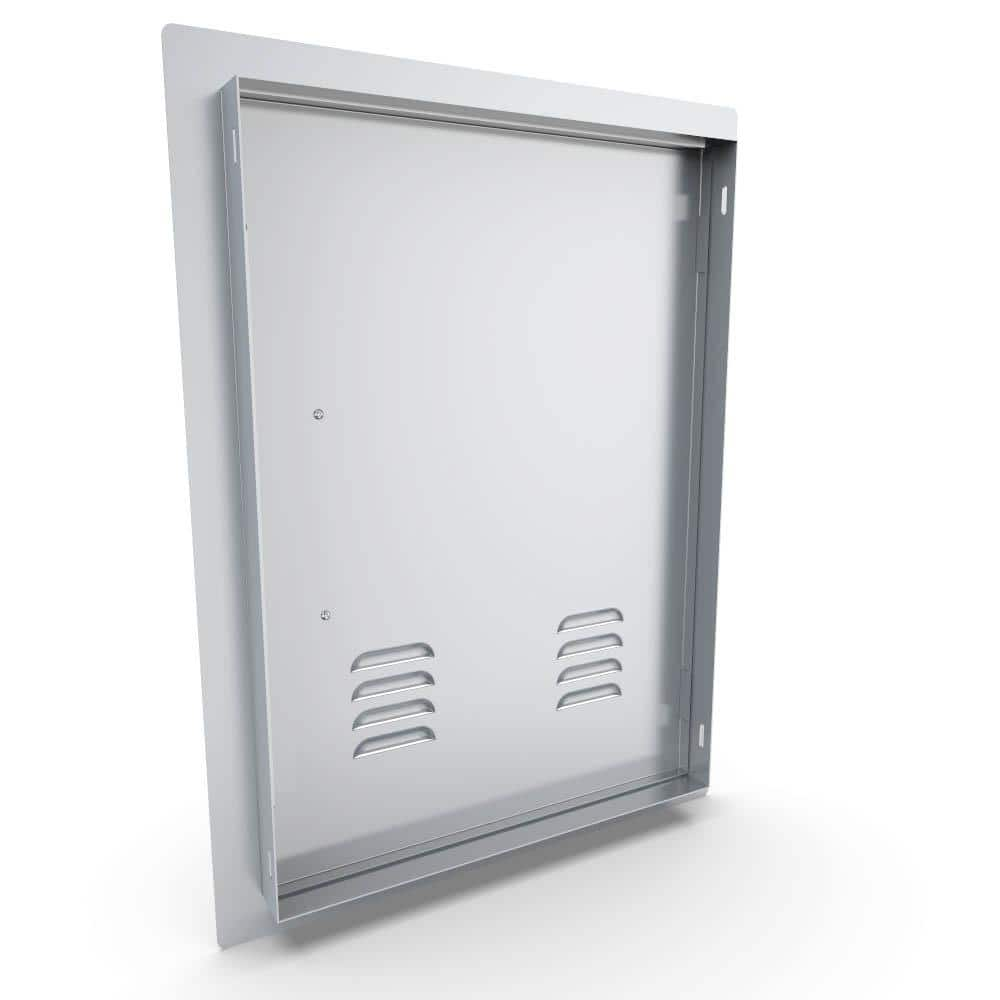 Sunstone Classic Series 20 in. x 27 in. 304 Stainless Steel Left Swing Vertical Vented Door A-DV1724-L