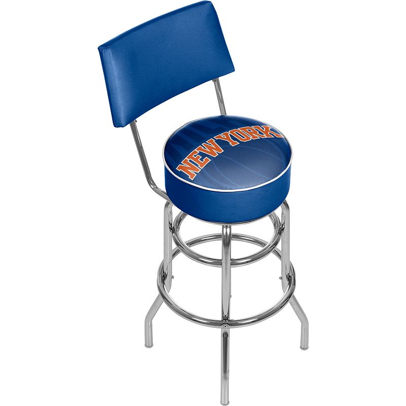 New York Knicks Padded Swivel Bar Stool with Back