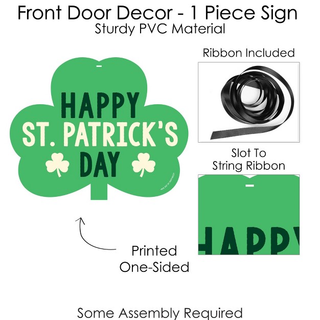 Big Dot Of Happiness St Patrick x27 s Day Hanging Porch Saint Paddy x27 s Day Party Outdoor Decorations Front Door Decor 1 Piece Sign