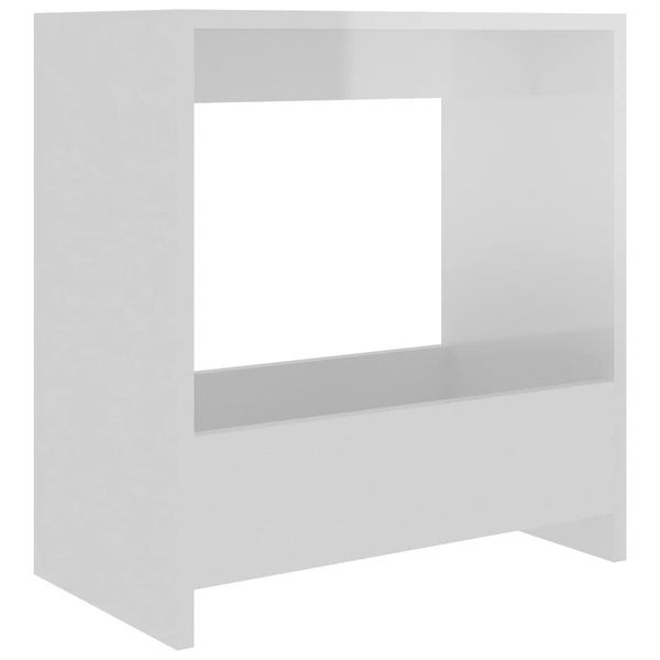 vidaXL Side Table High Gloss White 20