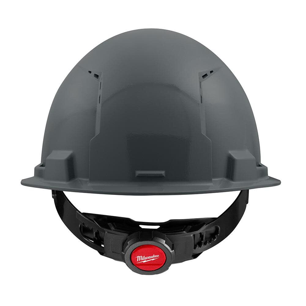 Milwaukee Gray Front Brim Vented Hard Hat with 4pt Ratcheting Suspension Type 1 Class C 48-73-1214 from Milwaukee