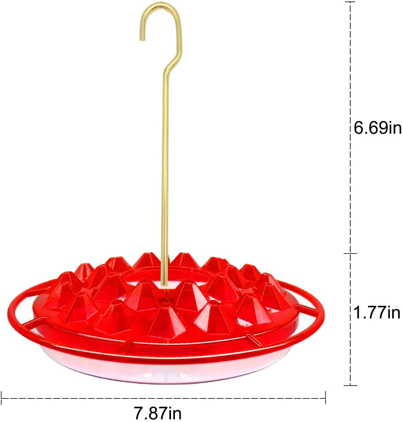 Hummingbird Feeders for Outdoors Applies to All Birds，Leak-Proof Hummer Bird Feeder Outside，Easy to Clean and Fill(Red)