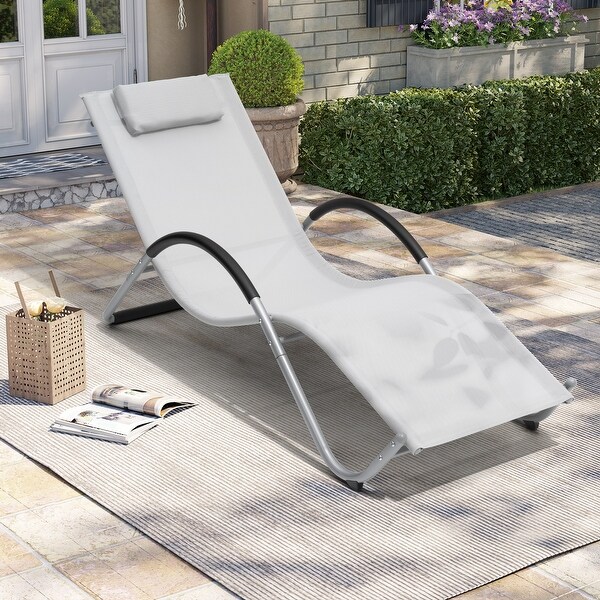 Pellebant Outdoor Patio Chaise Lounge Chairs with Headrest