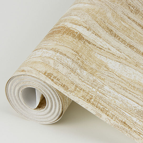 Suna Gold Woodgrain Wallpaper from the Lustre Collection