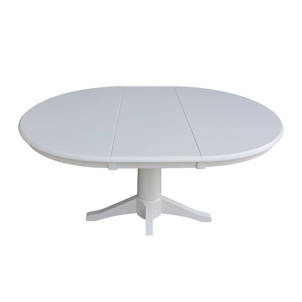 International Concepts White Oval Olivia Pedestal Dining Table K08-36RXT-27B