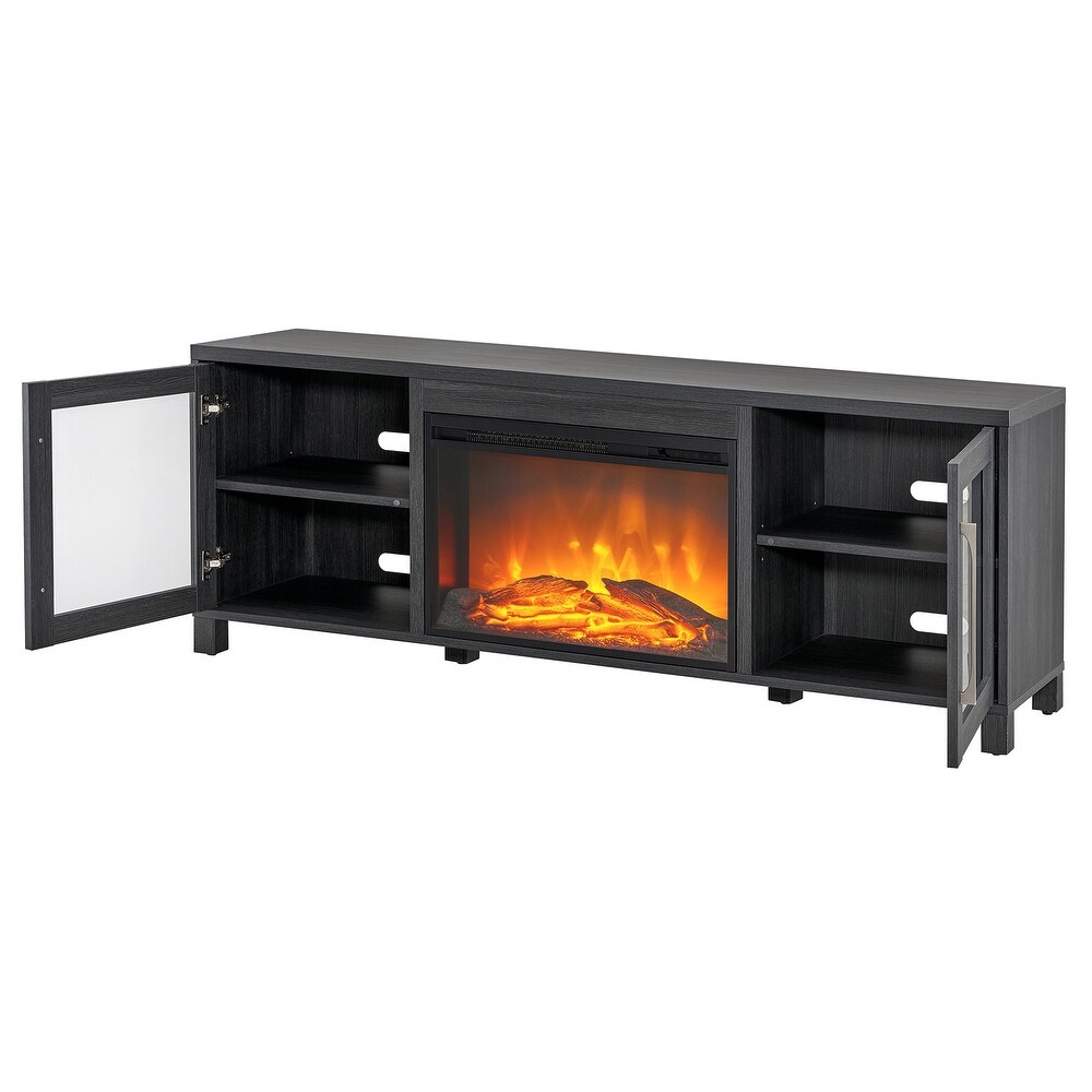 Quincy TV Stand with Fireplace Insert