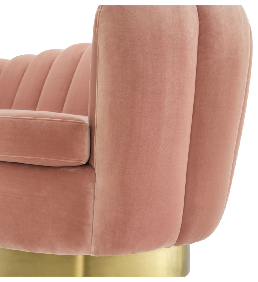 Blush Velvet Scalloped Sofa  Eichholtz Mirage   Contemporary   Sofas   by Oroa   Distinctive Furniture  Houzz