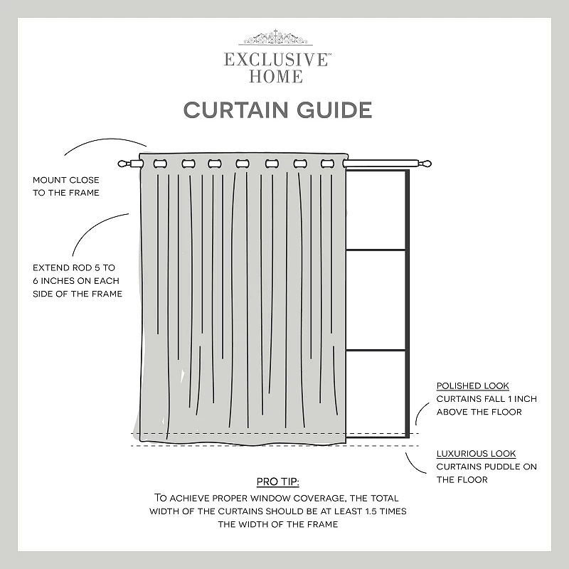 Exclusive Home Curtains Burke Patio Grommet Top 1-panel Window Curtain