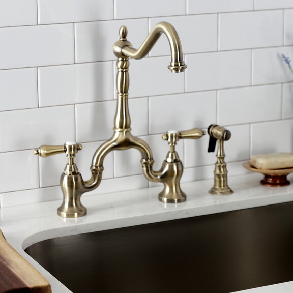 Kingston Brass KS7753BALBS Heirloom Bridge Kitchen...