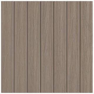 Fiberon ArmorGuard 1516 in. x 5-14 in. x 16 ft. Aspen Gray Grooved Edge Capped Composite Decking Board BRDAGG ASP 16