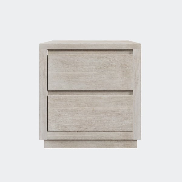 Soild Wood 2-Drawer Nightstand - - 37397297