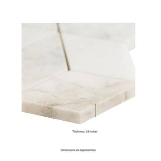 MSI Arabescato Carrara Venato Cube 11.75 in. x 12 in. Mixed Marble Floor and Wall Tile (9.8 sq. ft.Case) ARAVEN-CUBEHC