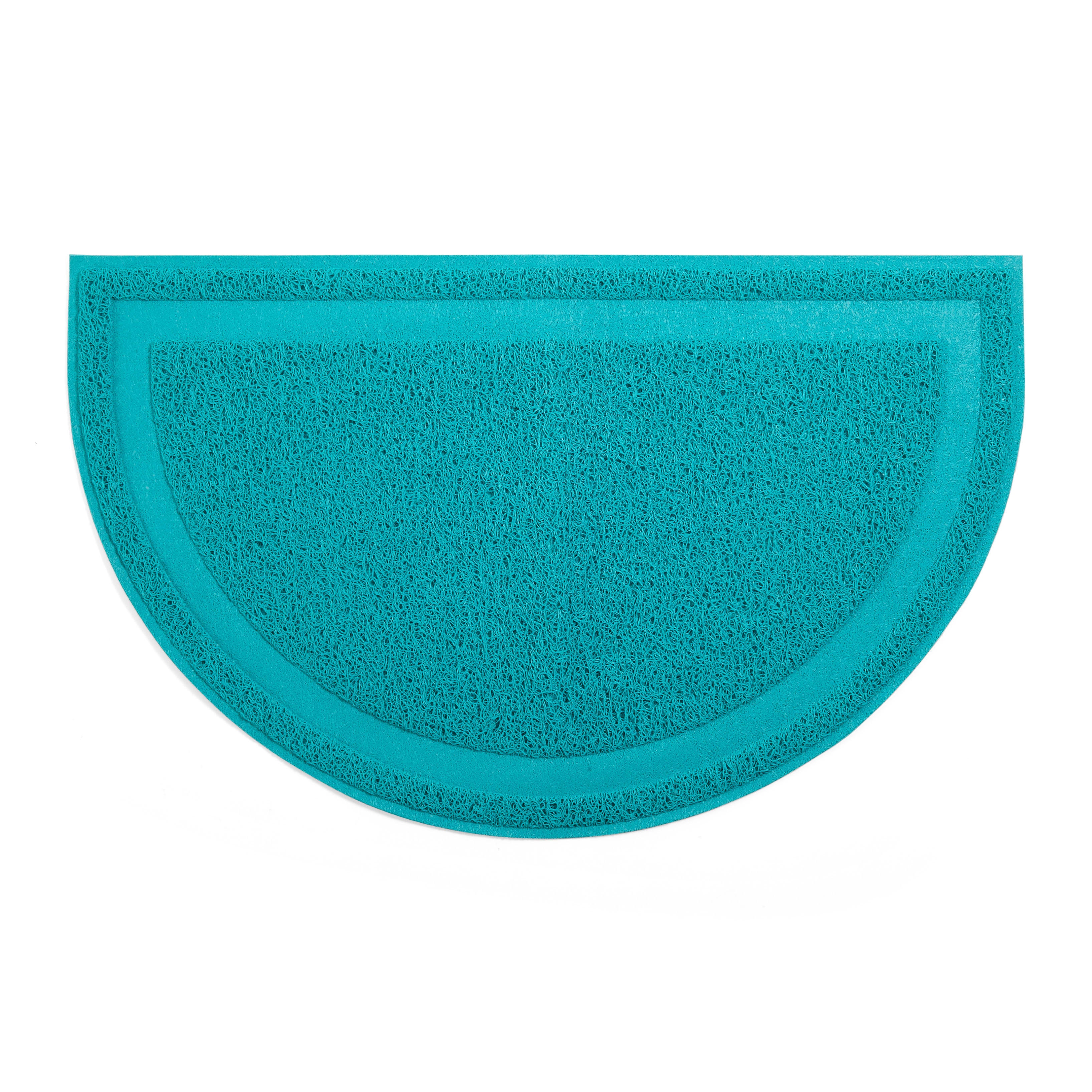 So Phresh Blue Half-Moon Cat Litter Trapper Mat， 23.5