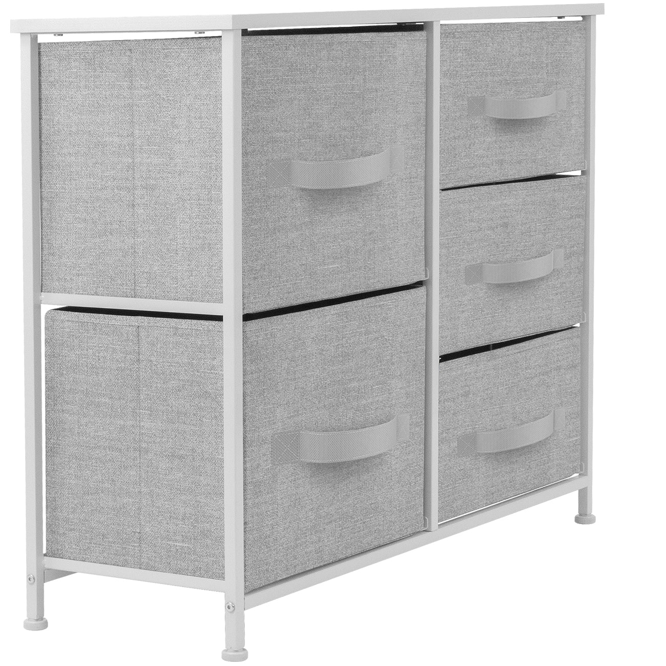 5 Drawers Chest Dresser - White