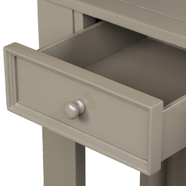 Nestfair 4-Drawer Console Table with Bottom Shelf