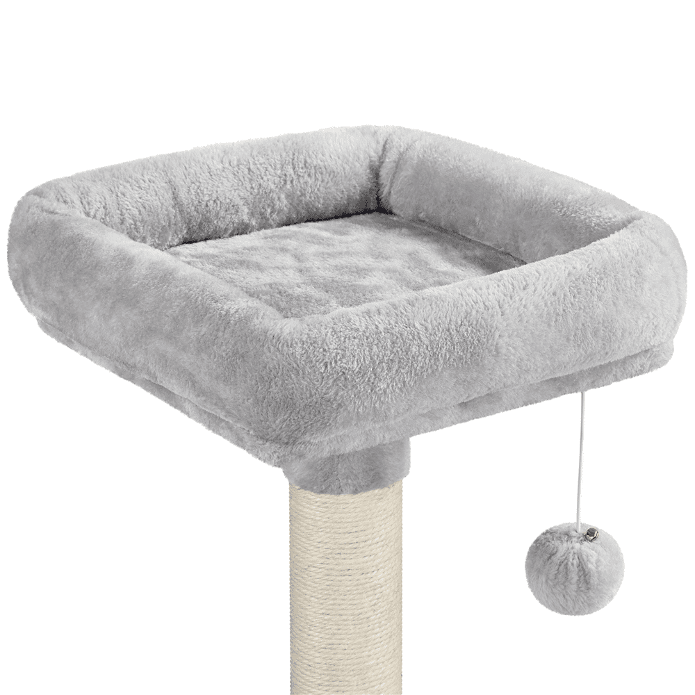 Easyfashion 60.5-inch Cat Tree Cat Tower With Condo， Light Gray