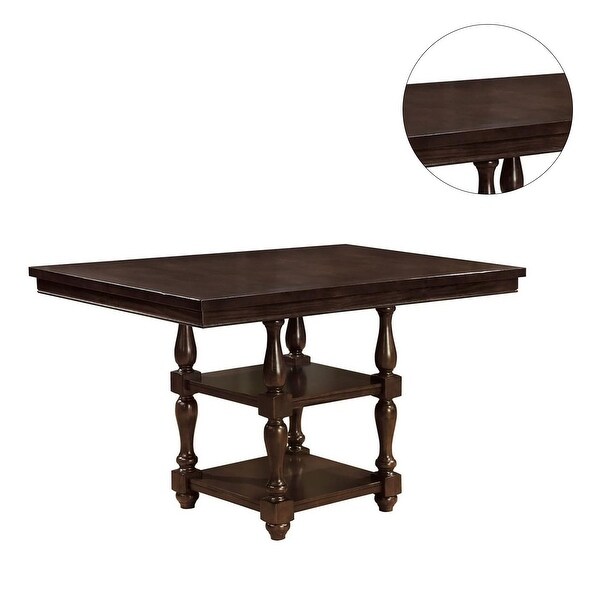 Wooden Counter Height Table in Antique Cherry - Antique Cherry