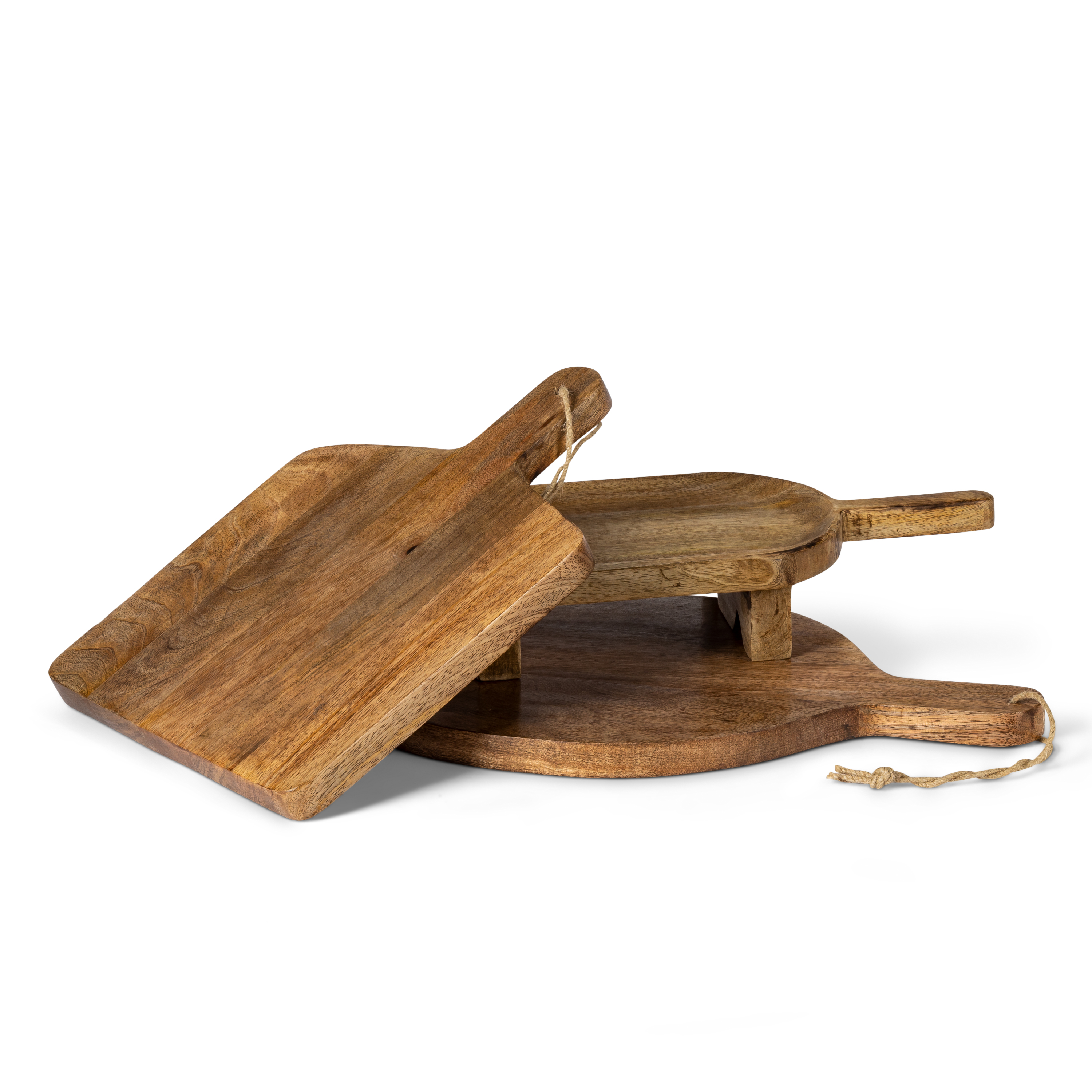 Gerson Set of Three Assorted Mango Wood Serving Boards