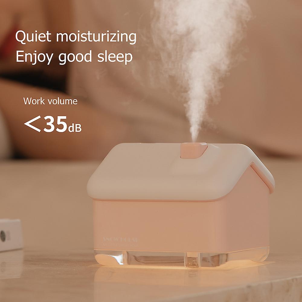 300ml Usb Ultrasonic Air Humidifier Snow House Mist Maker Fogger With Colorful Led Light Mini Heavy Fog Car Aroma Diffuser