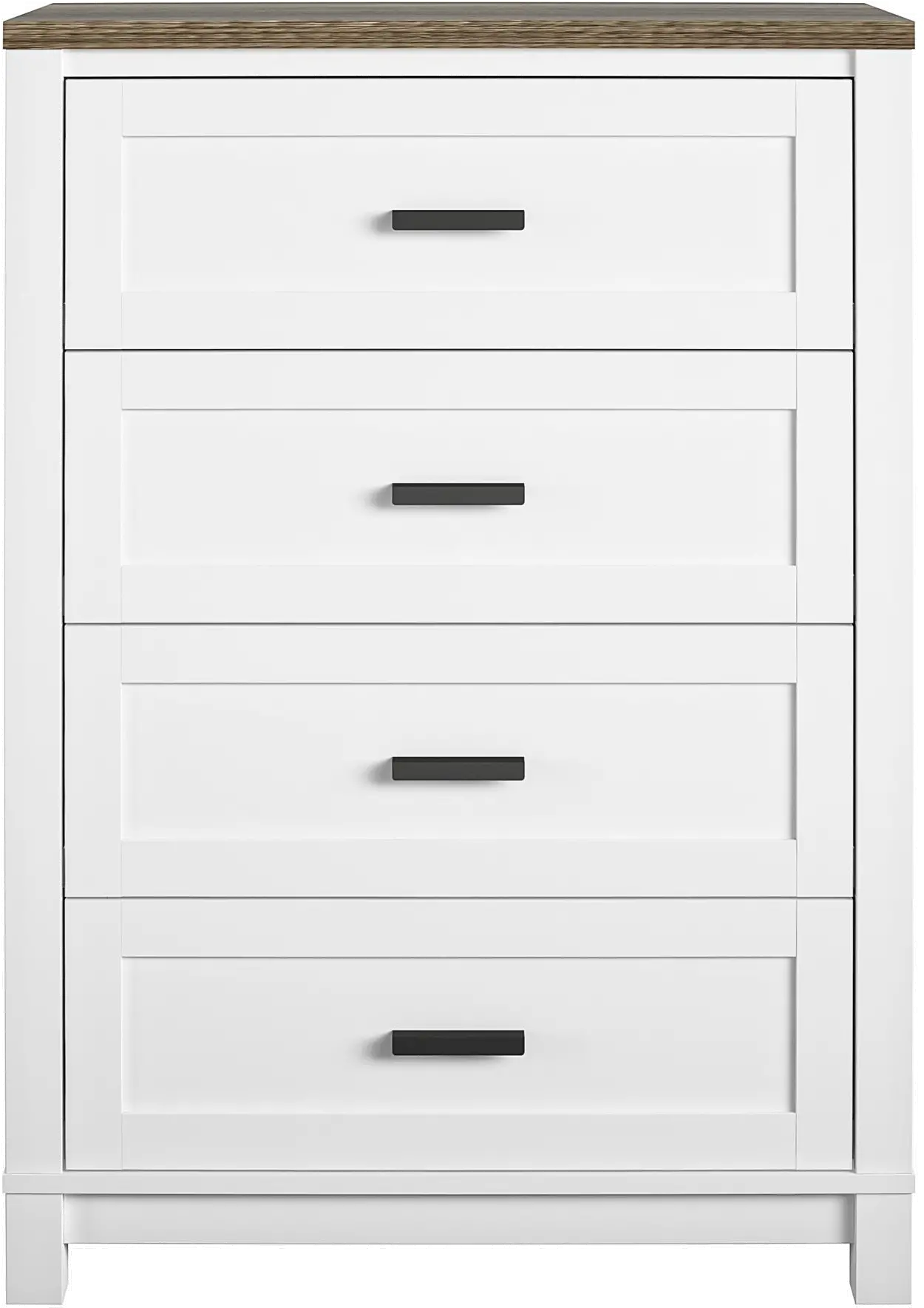 Carver Contemporary White 4-Drawer Dresser