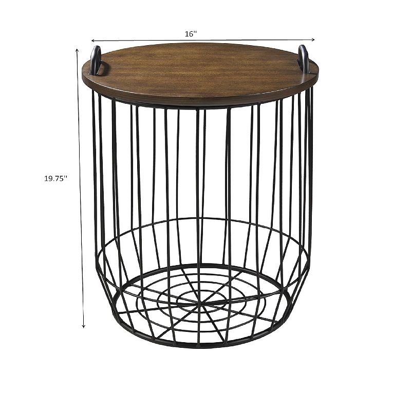 Madison Park Hayden Basket Side Table