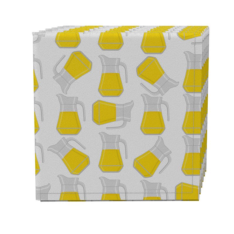 Napkin Set of 4， 100% Cotton， 20x20， Lemonade Pitchers