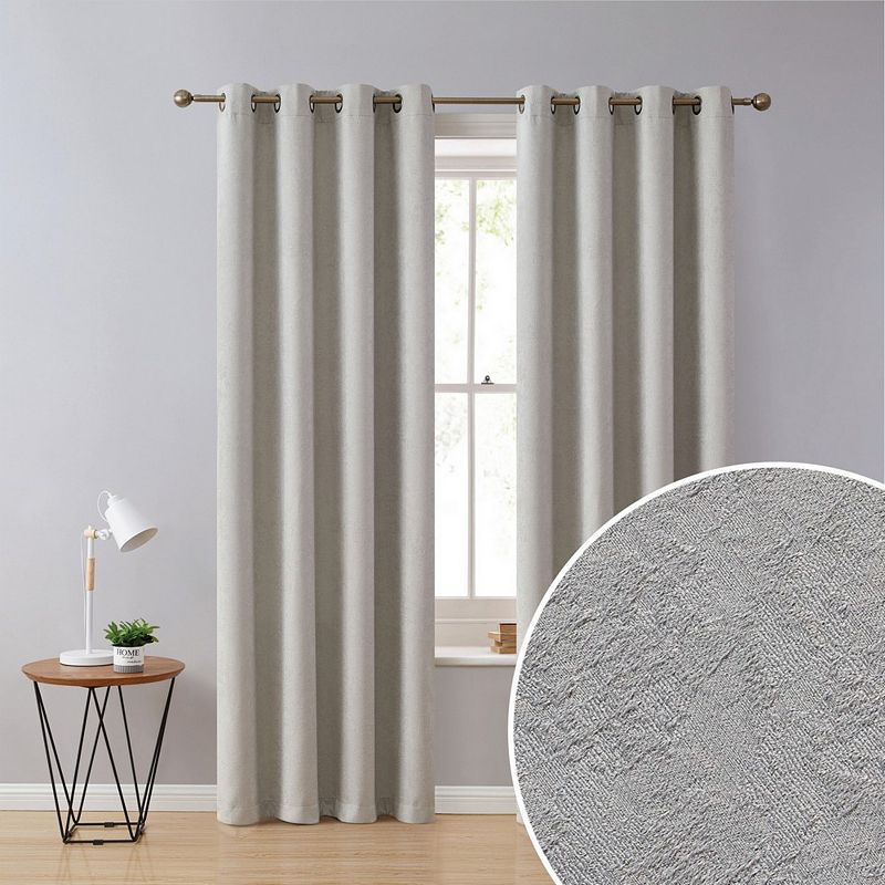 THD Syracuse Thermal Insulated Blackout Room Darkening Window Curtain Grommet Panels， Set