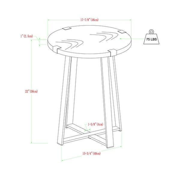 Middlebrook Barnett Round Metal Wrap Side Table