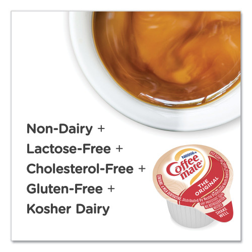 Coffee-mate Liquid Coffee Creamer， Original， 0.38 oz Mini Cups， 50/Box (35110BX)