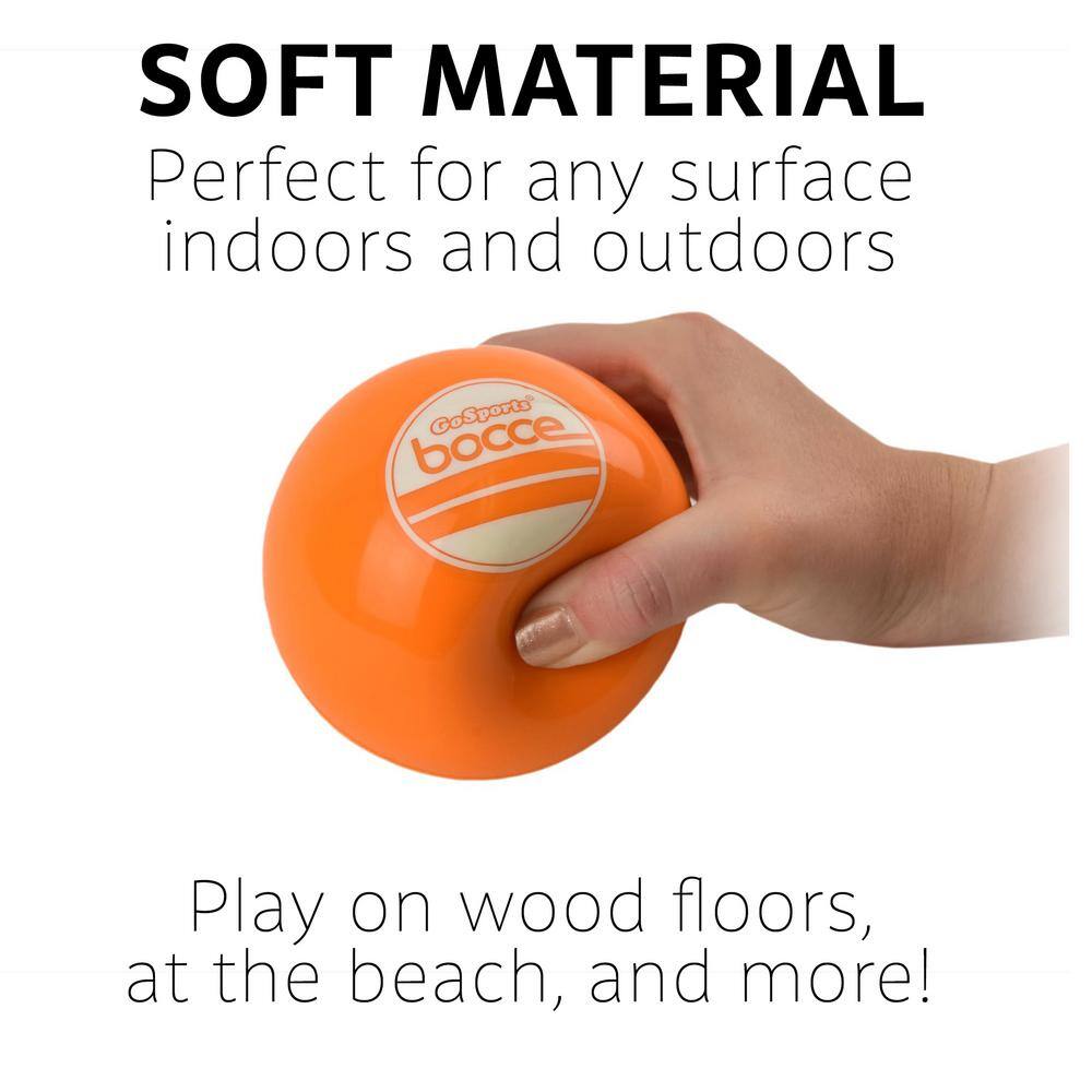 GoFloats Soft Bocce Set Includes 8 Weighted Balls Pallino and Case Play Indoors or Outdoors BOCCE-90-SOFT