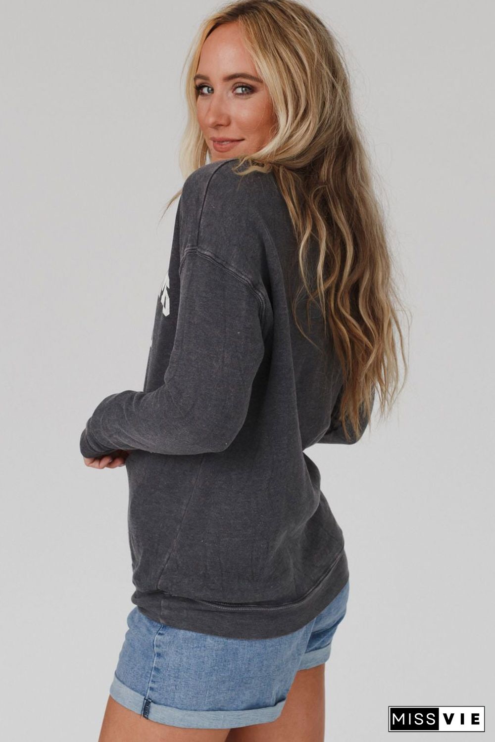 Gray COOL MOMS CLUB Drop Shoulder Sweatshirt