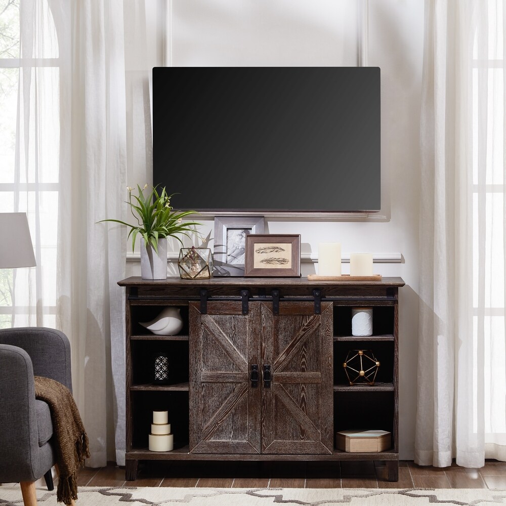 SEI Furniture Conway Barn Door Media TV Stand for TV's up to 50\