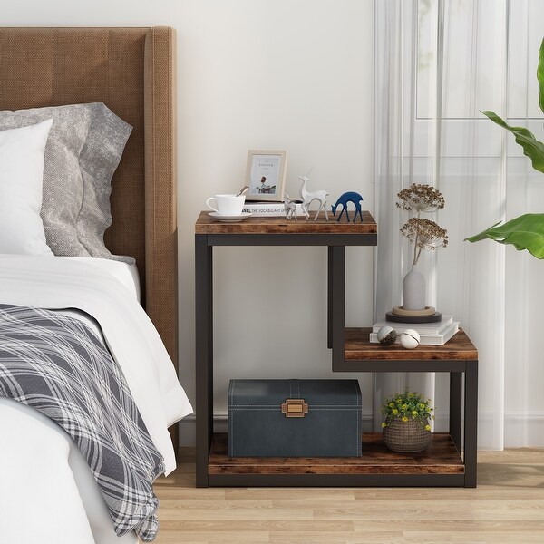 Side Table End Table Nightstand Sofa Table Industrial Accent Furniture Bedside Table