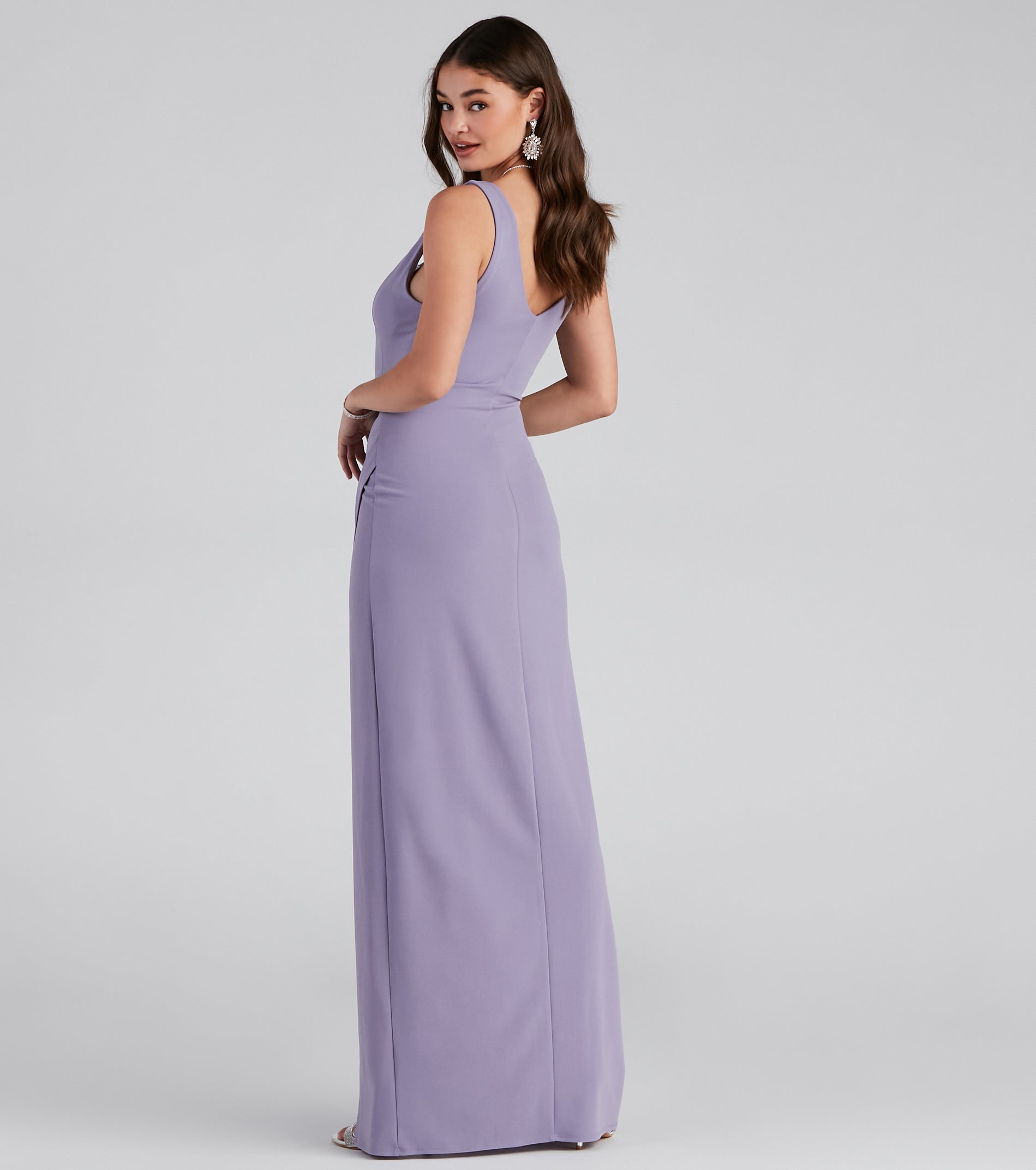 Viv Formal Crepe Wrap Dress