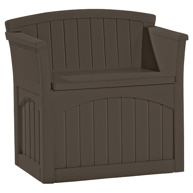 Resin Storage Patio Seat 31 Gallon Java Brown Suncast