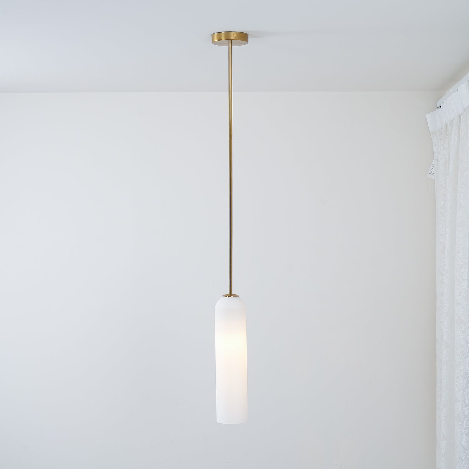 Long Tube Glass Pendant Light