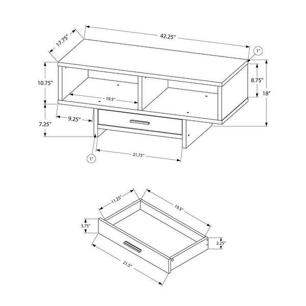 Monarch Specialties Storage Coffee Table