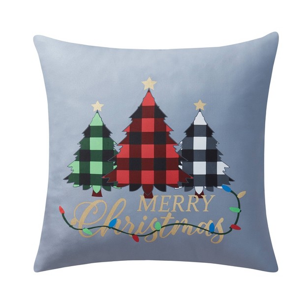 Home Christmas Tree Square Throw Pillow Vcny