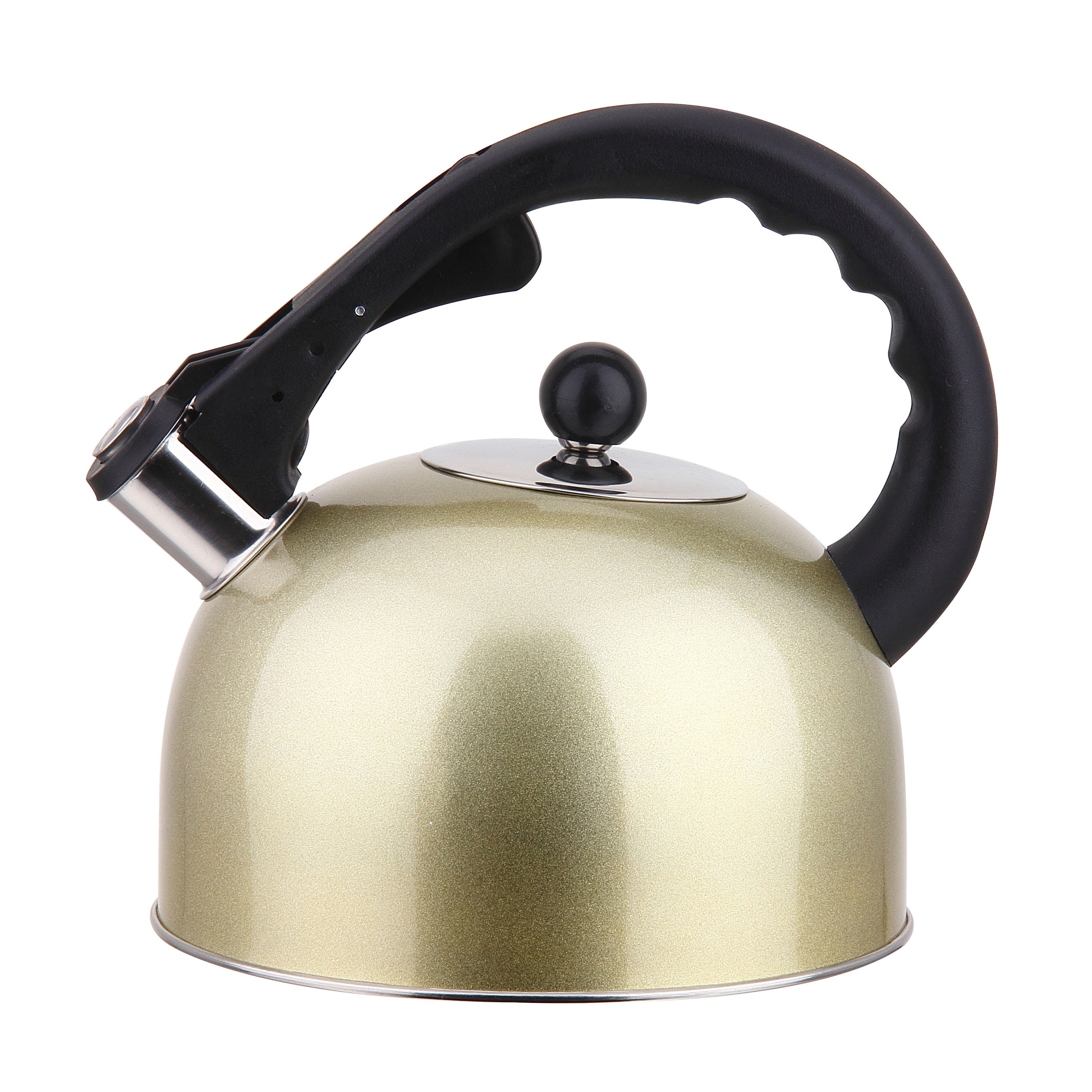 YBM Home Stainless Steel Stovetop Whistling Tea Kettle 3L， Induction Compatible