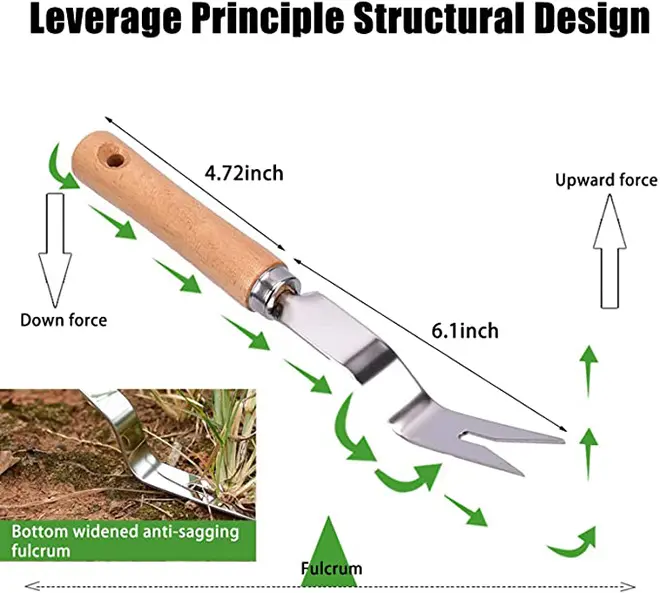 Dropshipping Stainless Manual Weed Tool Bend Proof Leverage Base Garden Hand Weeder Yard Lawn Premium Weeding Gardening Tool