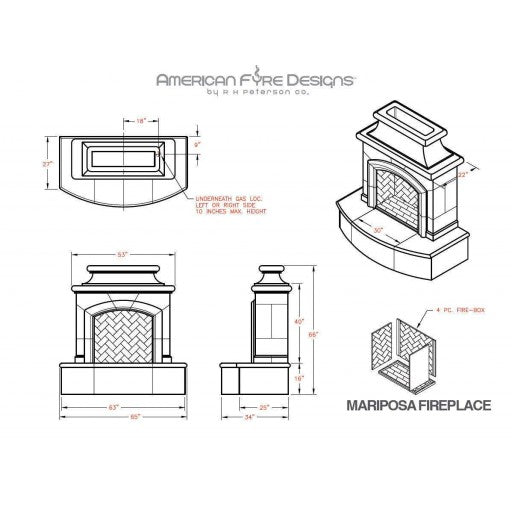 American Fyre Designs Mariposa Fireplace