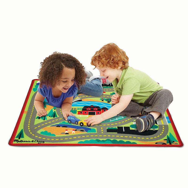 Melissa and Doug Round the Town Road Rug