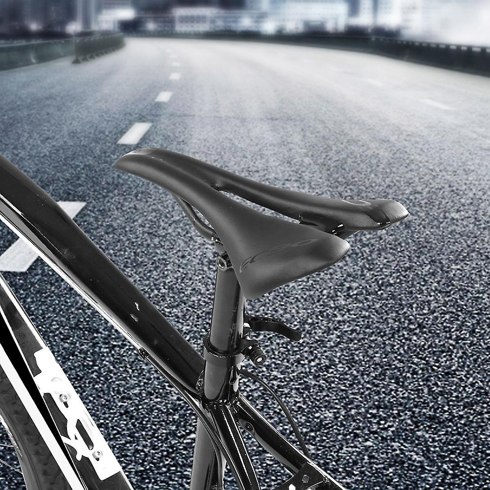 Carbon   Pu Leather Bicycle Saddle For Mountain Road Cycling Hollowed Seat Pad