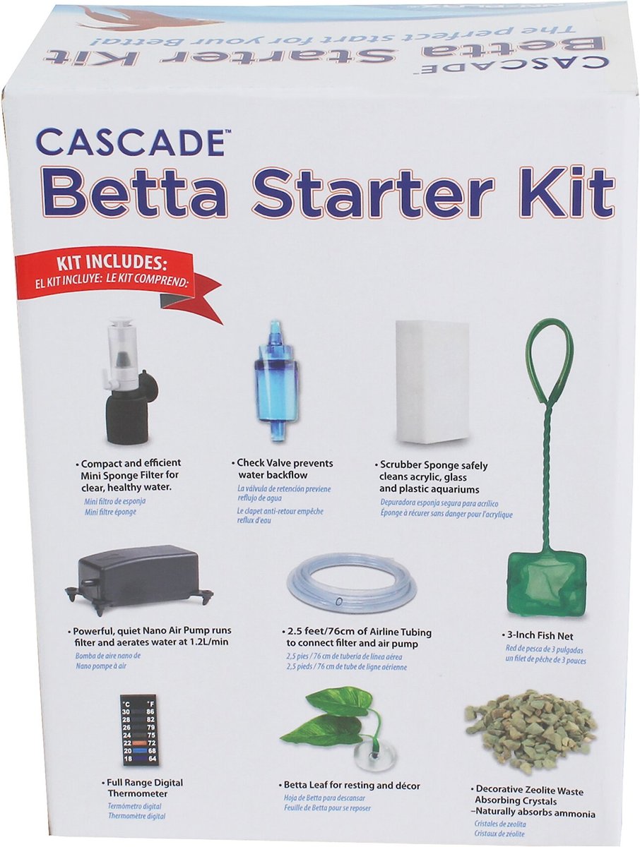 Penn-Plax Cascade Betta Starter Aquarium Kit， Assorted Colors