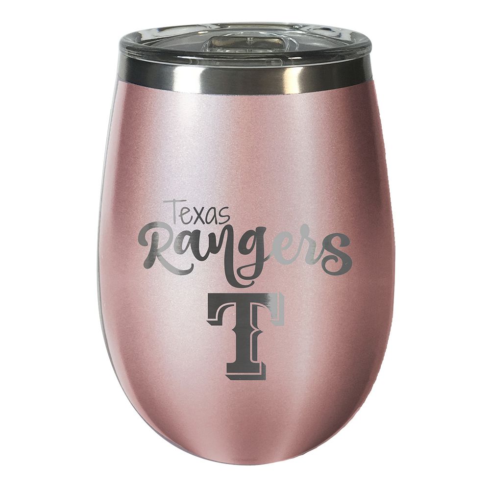 Texas Rangers 12 oz. Rose Gold Finish Vacuum Insulated Wine Tumbler